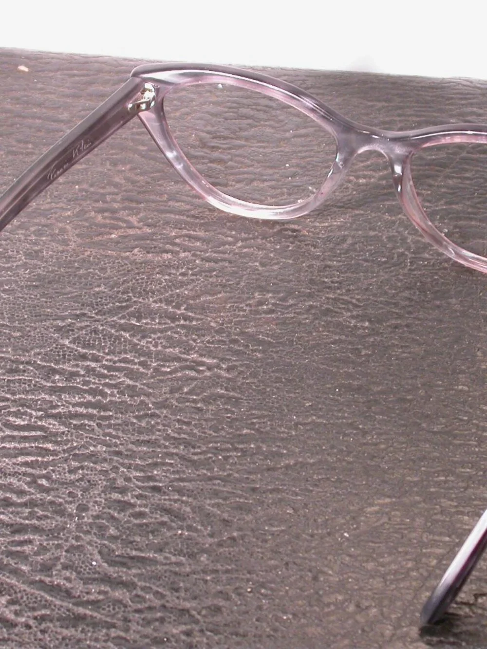 Francis Klein Capri Stylish Pearl Smoke Clear Eyeglasses Hand Made in France